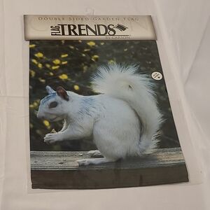 Garden Flag White Squirrel Rail Double-sided by Carson 🩷